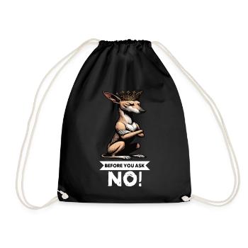 Before You Ask Podenco Podencos Podencoliebhaber - Drawstring Bag - black - Front