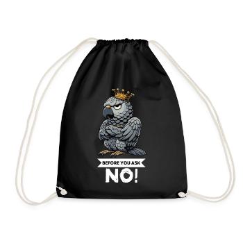 Before You Ask African Grey Parrot Parrot Parrot Holder - Drawstring Bag - black - Front