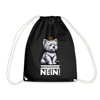 Avant que vous ne demandiez, pas de Westie Westland Terrier - Sac de sport léger - noir - Devant