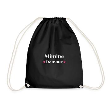 mimine d'amour - Sac de sport léger - noir - Devant