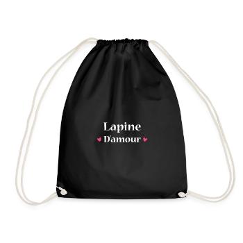lapine d'amour - Sac de sport léger - noir - Devant