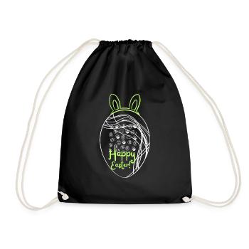 Easter egg - Drawstring Bag - black - Front