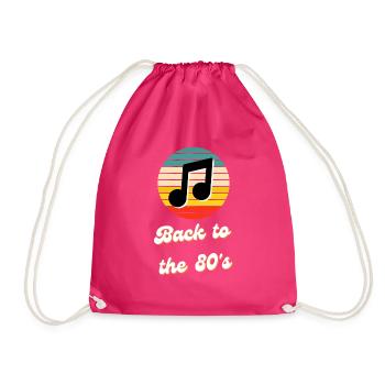 Back to the 80s retro - Drawstring Bag - fuchsia - Front