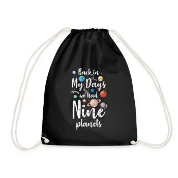 Astronaut Moon Mars - Drawstring Bag - black - Front