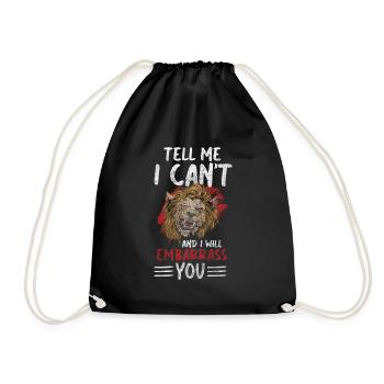 King Safari Hunting Tiger - Drawstring Bag - black - Front