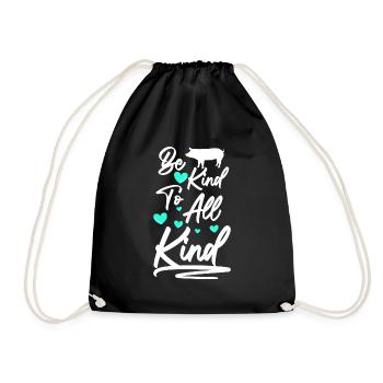Végétalien Bien-être animal Mode de vie Animaux - Sac de sport léger - noir - Devant