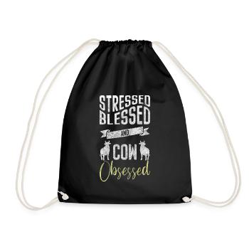 Beef Farmer Sweet Economy - Drawstring Bag - black - Front