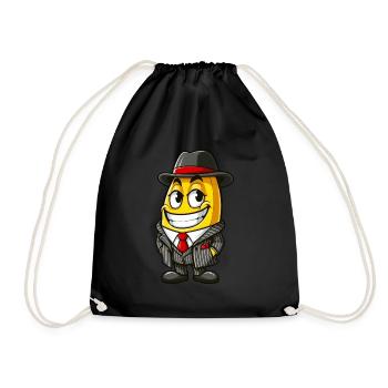 Cool Banane Mafia Gangster Dessin animé Élégant - Sac de sport léger - noir - Devant
