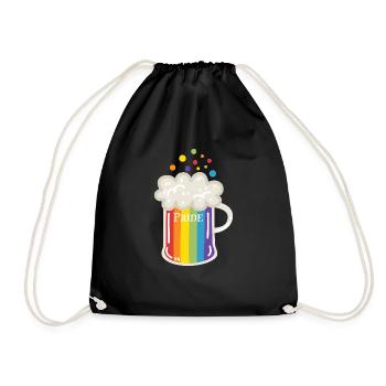 Pride Beer - Drawstring Bag - black - Front