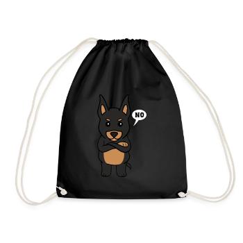 Cadeau de chien Kelpie - Sac de sport léger - noir - Devant