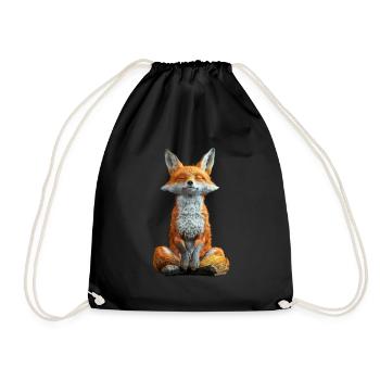 Fuchs - Turnbeutel - Schwarz - Vorne