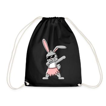 Dab Dance Hase T-Shirt Design - Turnbeutel - Schwarz - Vorne