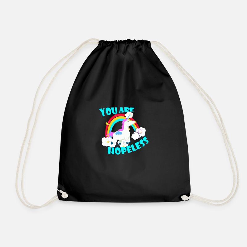 Hoffnungsloses Einhorn - Turnbeutel - Schwarz