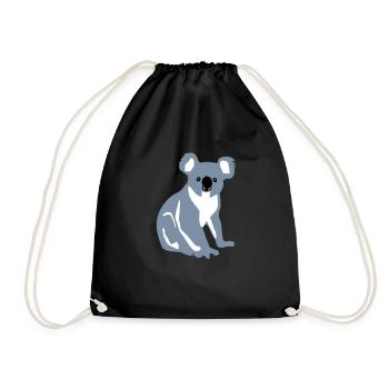 Koala bear - Drawstring Bag - black - Front