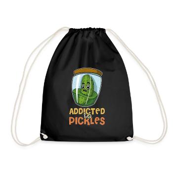 Fruits, jardin, concombres, cornichons, cornichons - Sac de sport léger - noir - Devant