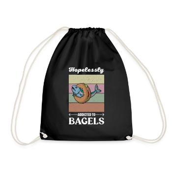 Charcuterie Israël Saumon Bagel Cuisine Dicton - Sac de sport léger - noir - Devant