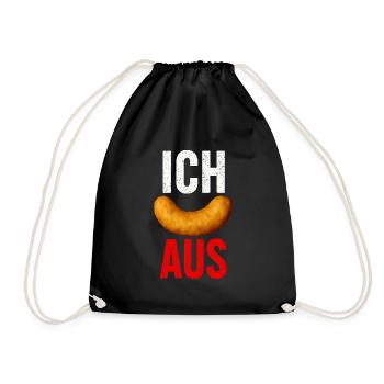 Lustiger Spruch Humor Ich Flip Aus Geschenkidee - Turnbeutel - Schwarz - Vorne