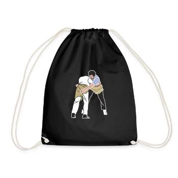 Wrestlers Swing the bad guys in the final aisle - Drawstring Bag - black - Front
