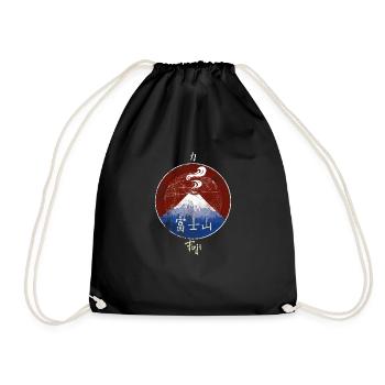 Fuji Mount - Drawstring Bag - black - Front