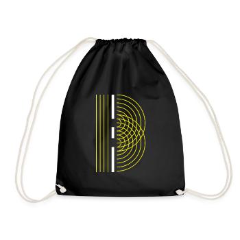Physics double slit - Drawstring Bag - black - Front