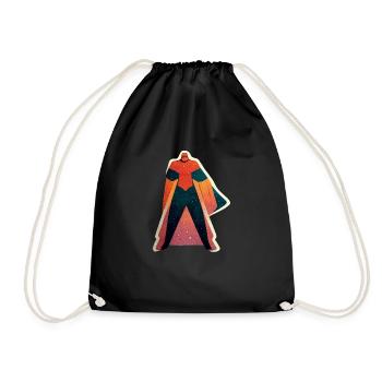 Roter Superhero - Turnbeutel - Schwarz - Vorne