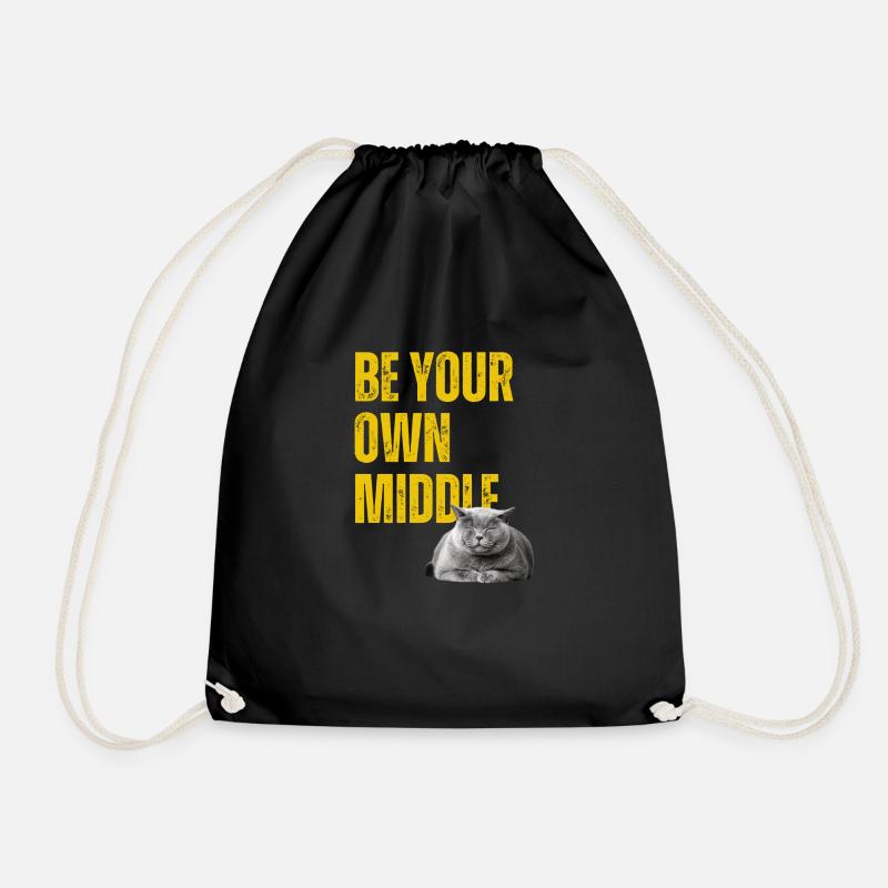 Be you own Middle. - Turnbeutel - Schwarz