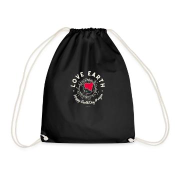 T-shirt végétalien « L'amour de la Terre - Jour de la terre heureux » Noir - Sac de sport léger - noir - Devant