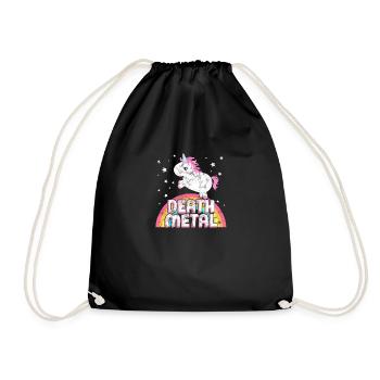 Ironique fraîche mort musique métal Unicorn - Sac de sport léger - noir - Devant