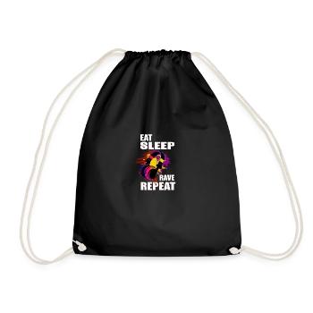 Eat Sleep Rave Repeat - Turnbeutel - Schwarz - Vorne