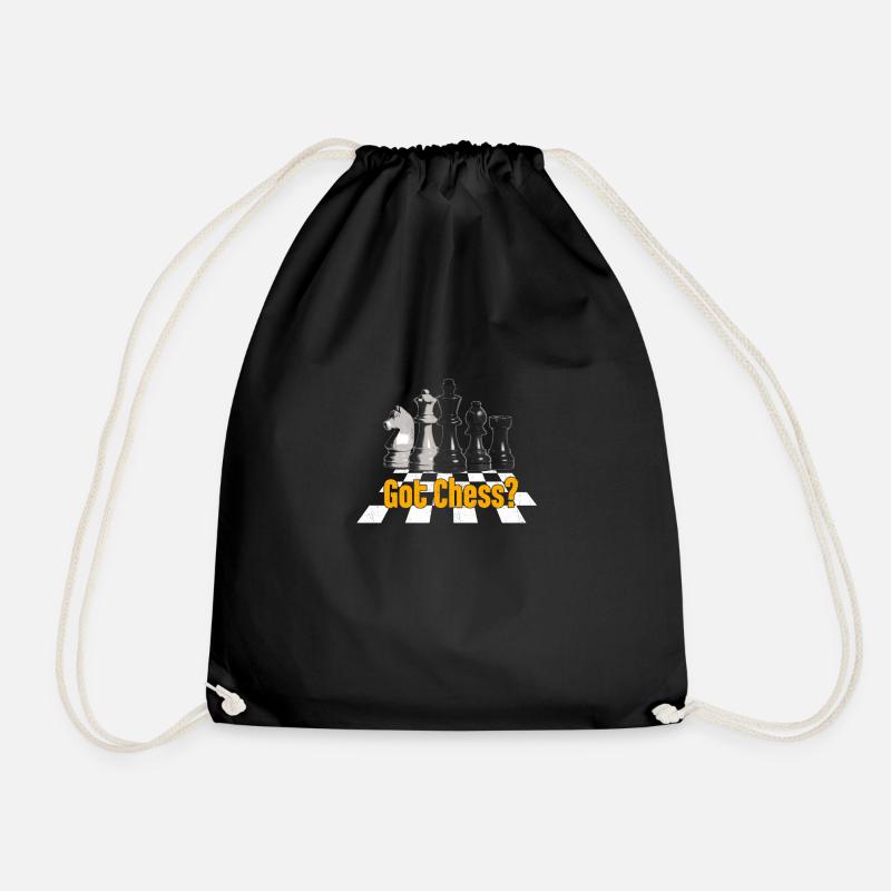 Chess - Chessboard - got Chess? - Drawstring Bag - black