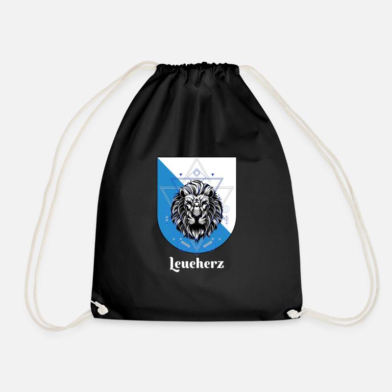 Leueherz - bischZüri - Drawstring Bag - black