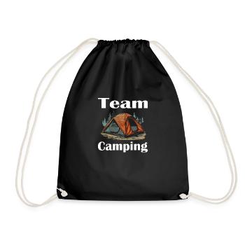 Camping - Turnbeutel - Schwarz - Vorne
