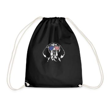 cru BEAGLE Amérique drapeau - Sac de sport léger - noir - Devant