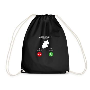 Call Mobile Phone - Drawstring Bag - black - Front