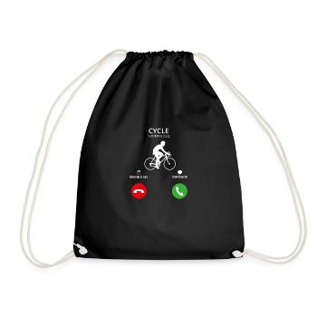 Call Mobile Anruf bicycle cycling bike - Turnbeutel - Schwarz - Vorne