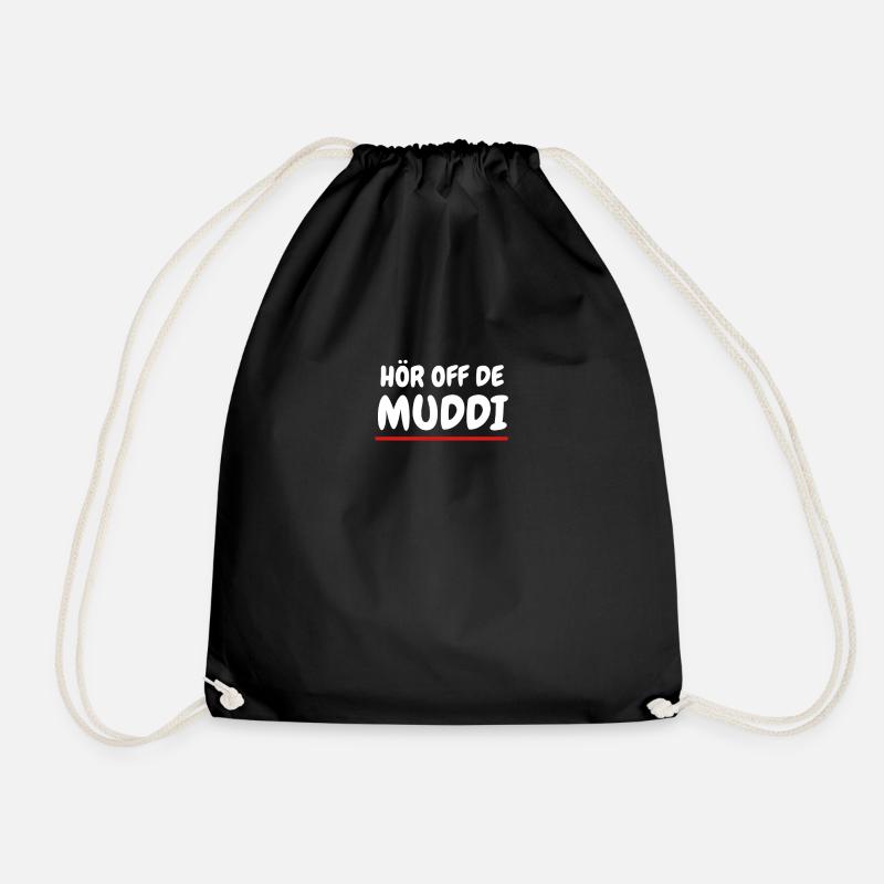 Hör off de Muddi - Turnbeutel - Schwarz