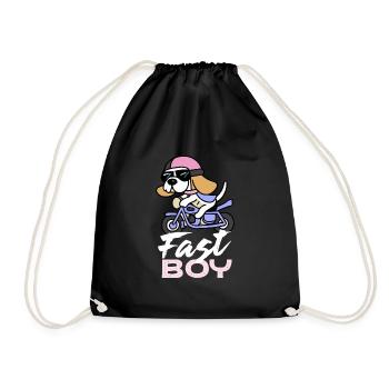 Fast Boy Beagle Dog Cadeau Rétro Fast Boy - Sac de sport léger - noir - Devant