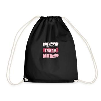 Sénégal Afrique Vacances Souvenir Abstrait Artistique - Sac de sport léger - noir - Devant