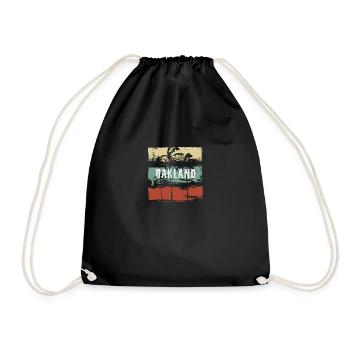 Oakland California Artistic Vacation Souvenir - Drawstring Bag - black - Front