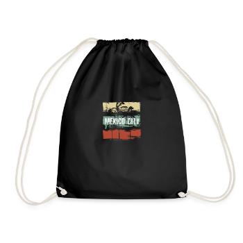 Mexico City Artistic Vacation Souvenir Abstract - Drawstring Bag - black - Front