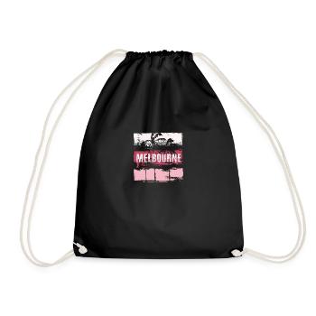 Melbourne Florida Vacation Souvenir Abstract - Drawstring Bag - black - Front