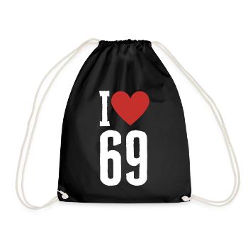 J’aime 69 - Sac de sport léger - noir - Devant