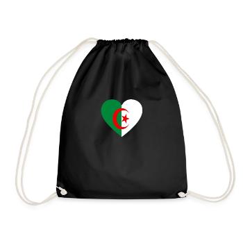 Love Love gift algeria algeria - Drawstring Bag - black - Front