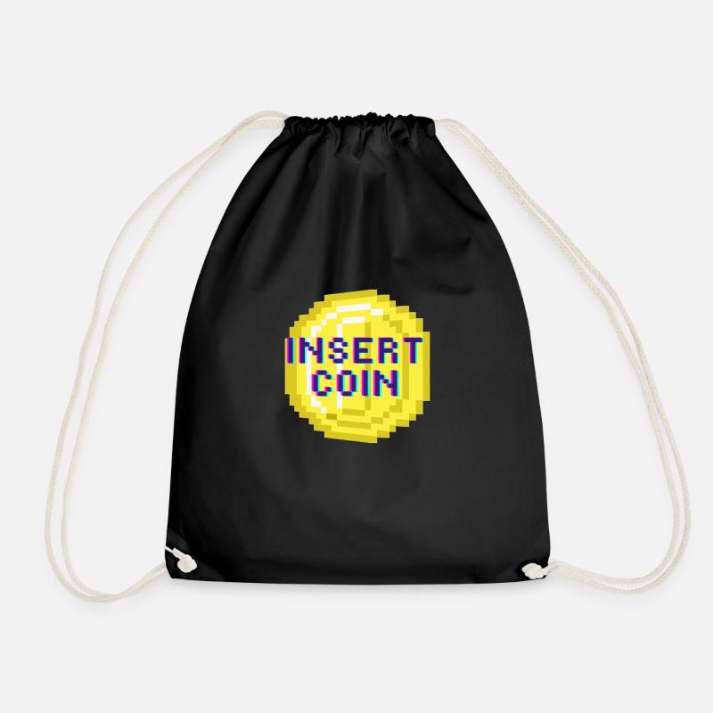 Insert Coin - Turnbeutel - Schwarz
