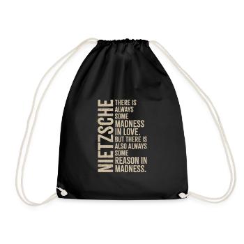Nietzsche - Madness in love - Drawstring Bag - black - Front
