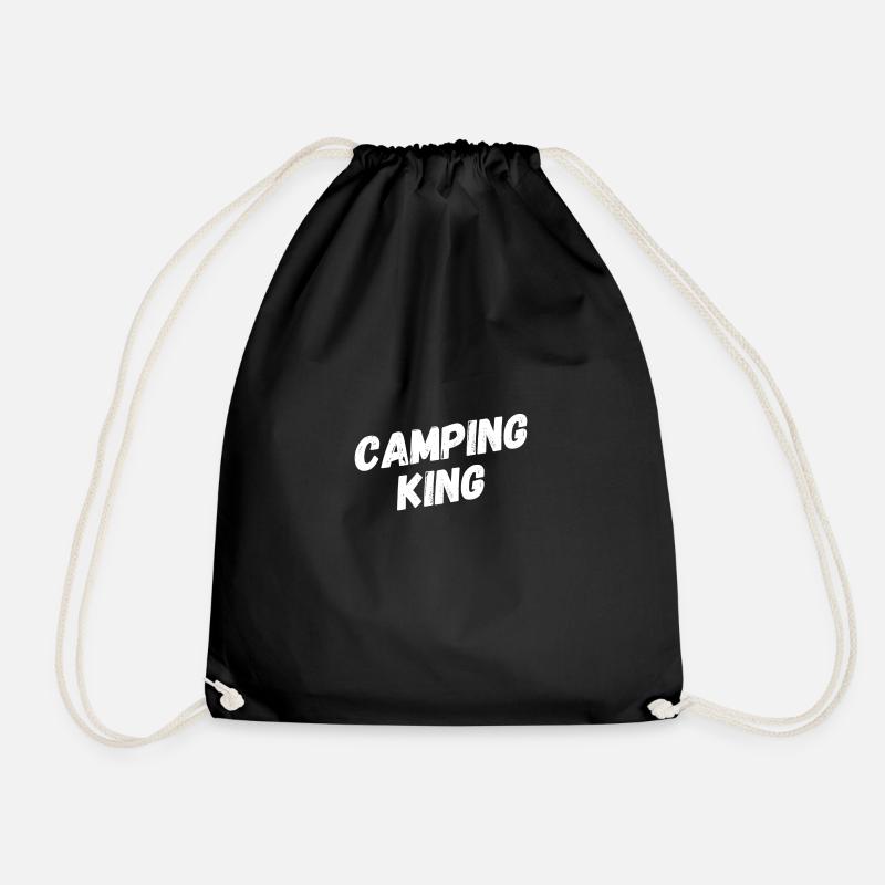 Camping King - Drawstring Bag - black