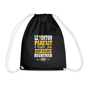 Rugby tonton joueur de rugby sport rugby - Sac de sport léger - noir - Devant