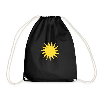 Sonne - Turnbeutel - Schwarz - Vorne