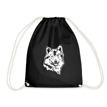 Islandais Chien Portrait Chiens Chien Wilsigns - Sac de sport léger - noir - Devant