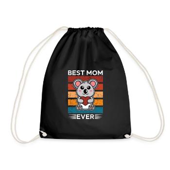 Best Mom Ever - Drawstring Bag - black - Front